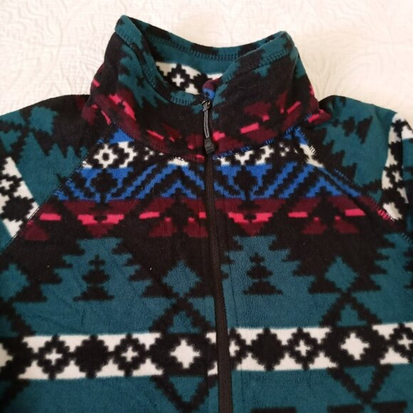 Eddie Bauer Womens M Southwest Pattern Fleece Pullover Warm & Soft - Picture 4 of 8